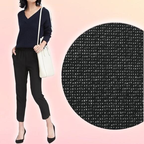 NWT BANANA REPUBLIC Hayden Tapered-Fit Pull-On Dolphin Hem Ankle Pant Sz Small - Picture 1 of 6